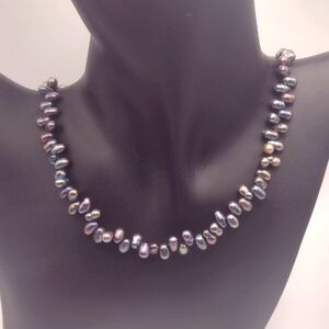 Vintage Peacock Baroque Pearl Necklace, Cultured Pearls